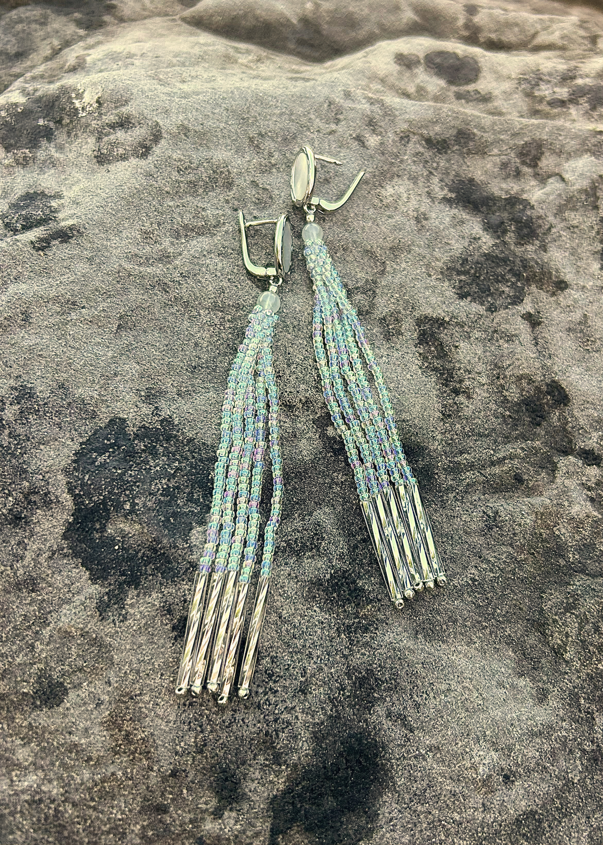 Aqua Pearl Earrings