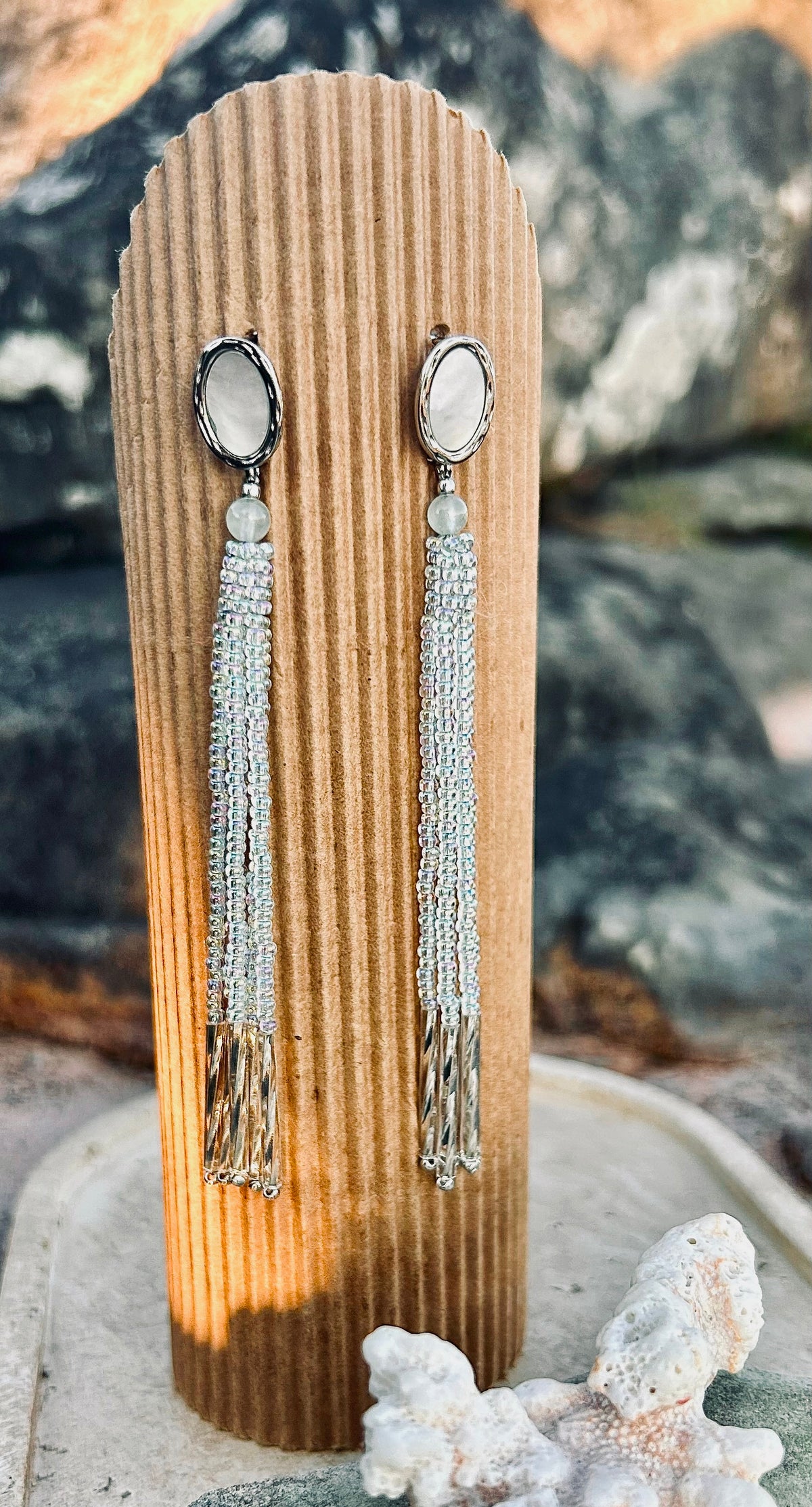 Aqua Pearl Earrings