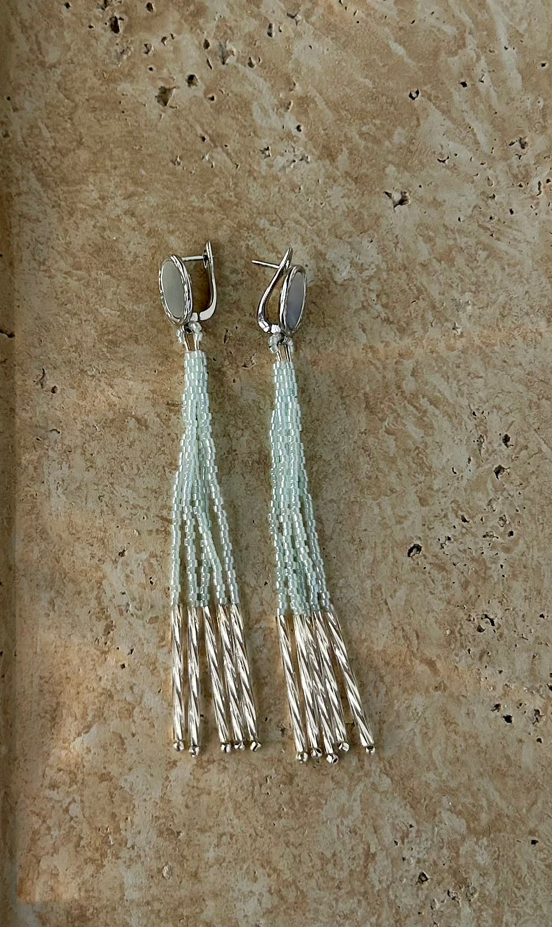 Aqua Pearl Earrings