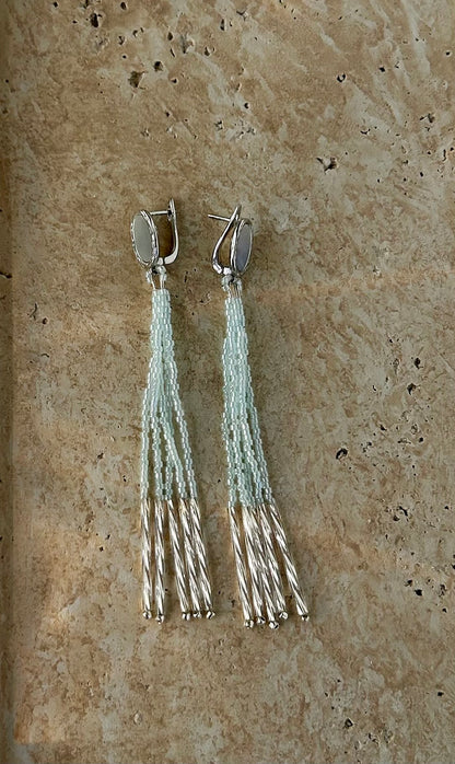 Aqua Pearl Earrings