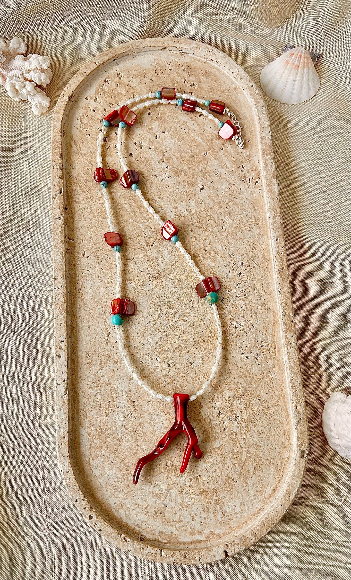 Red Coral Tide Necklace