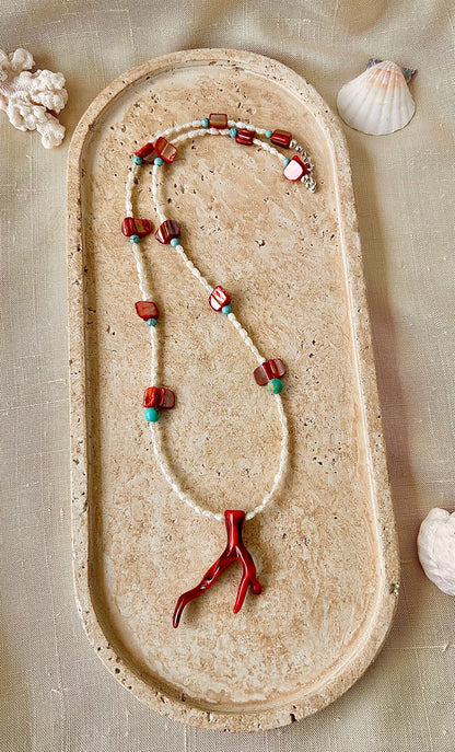 Red Coral Tide Necklace