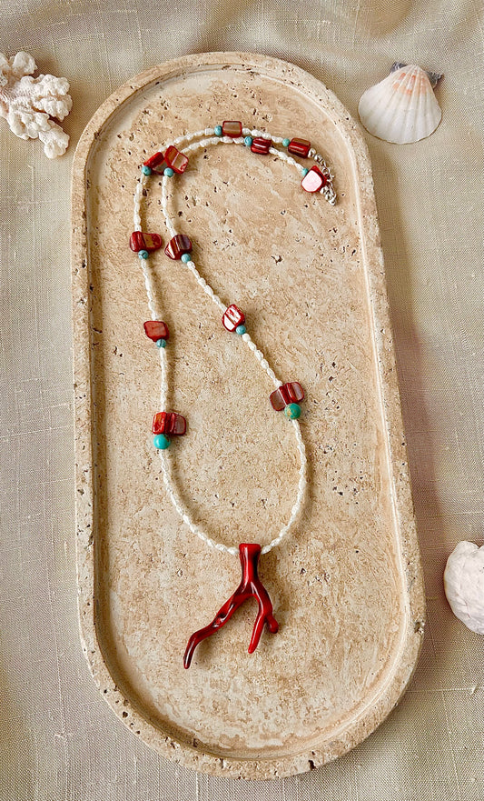 Red Coral Tide Necklace