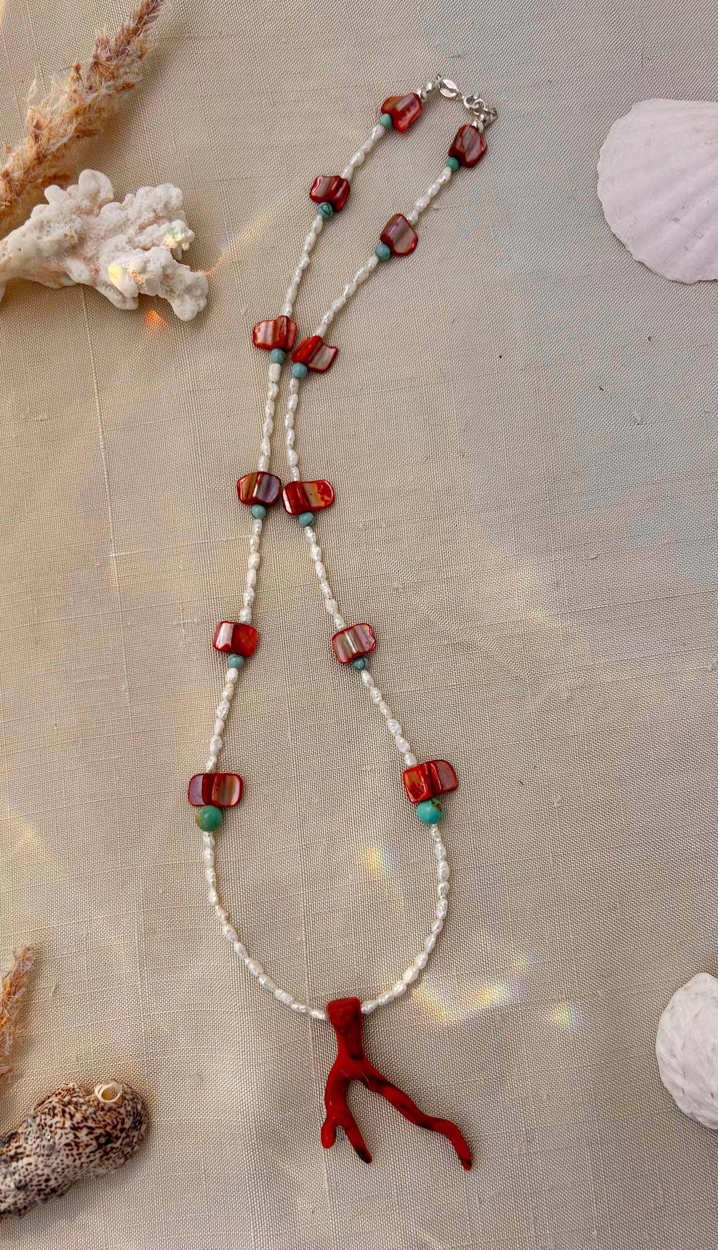 Red Coral Tide Necklace