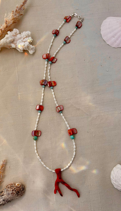 Red Coral Tide Necklace